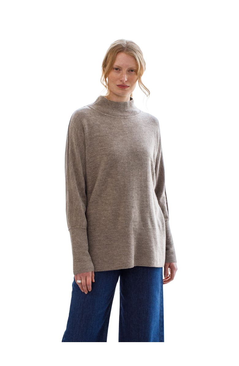 Celtic & Co. Drape Funnel Neck Sweater, Main, color, Undyed Biscuit