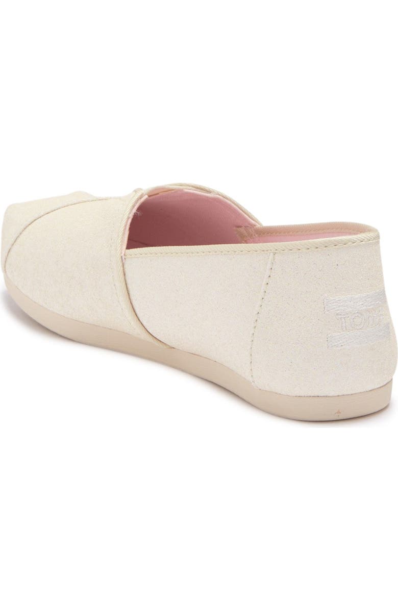 TOMS Alpargata Glitter Slip-On Flat, Alternate, color,