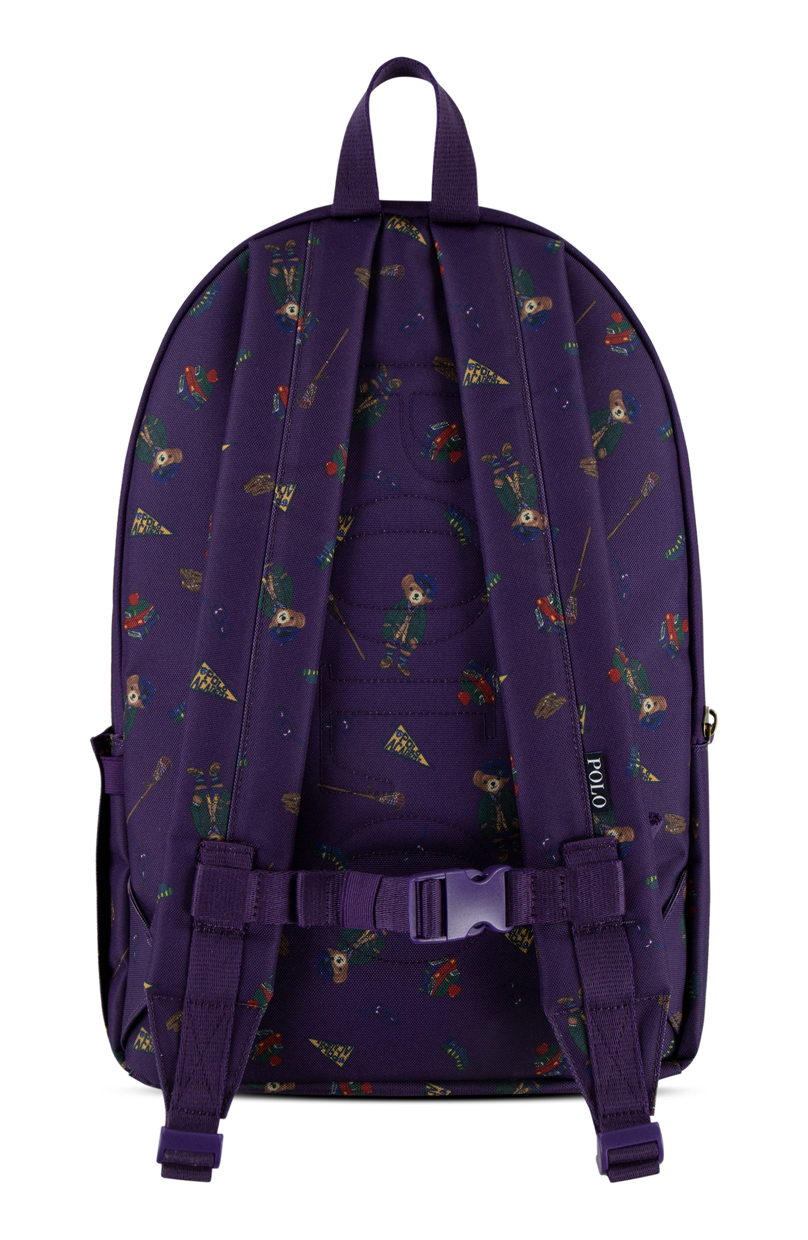 Ralph Lauren Kids' Polo Bear Print Backpack, Alternate, color, 