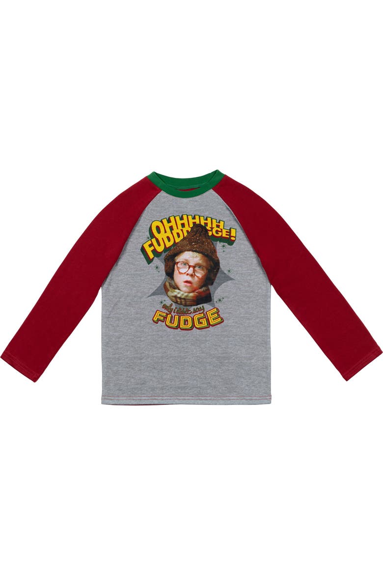 Ralphie Parker Pajama Shirt and Pants Set, Alternate, color, Ralphie Red Grey