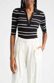 A.L.C. Cooper Stripe Knit Polo