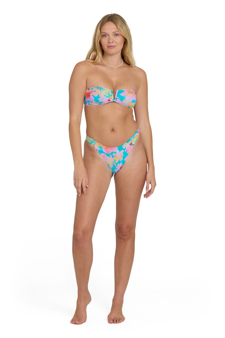 Pipe Dreams V-Wire Bandeau Bikini Top, Alternate, color, BRIGHT MARINE