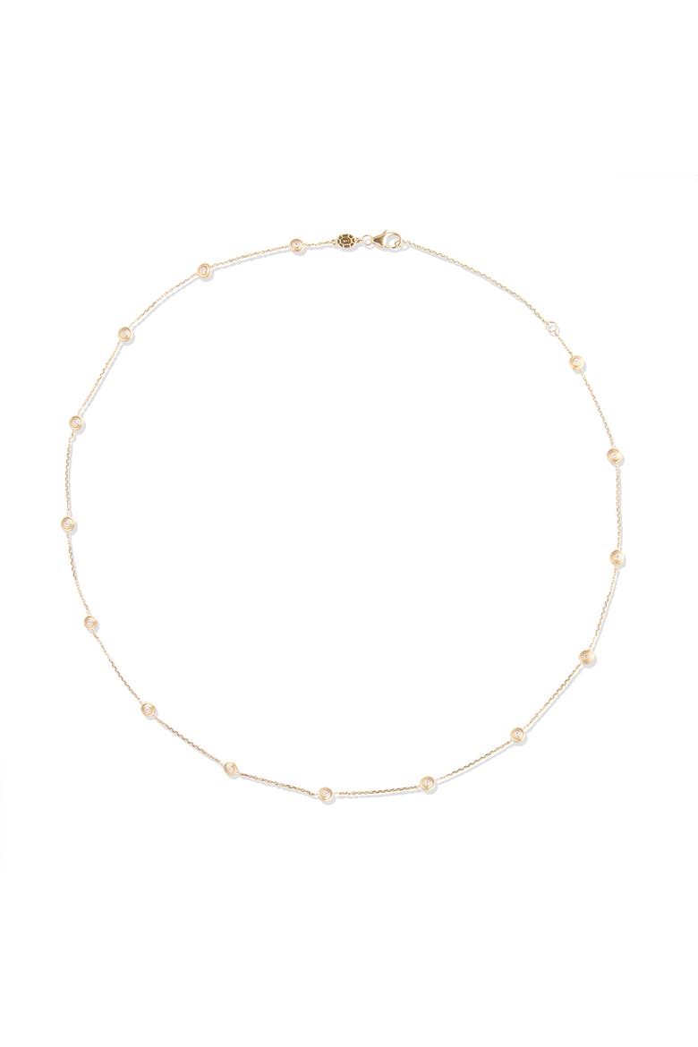 Evolve Station Necklace, Main, color, Diamond-Gold