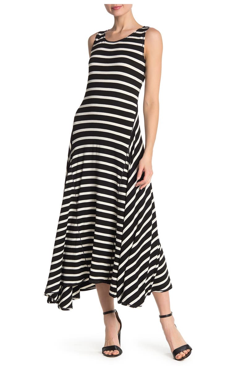MAX STUDIO Striped A-Line Maxi Dress, Main, color, 
