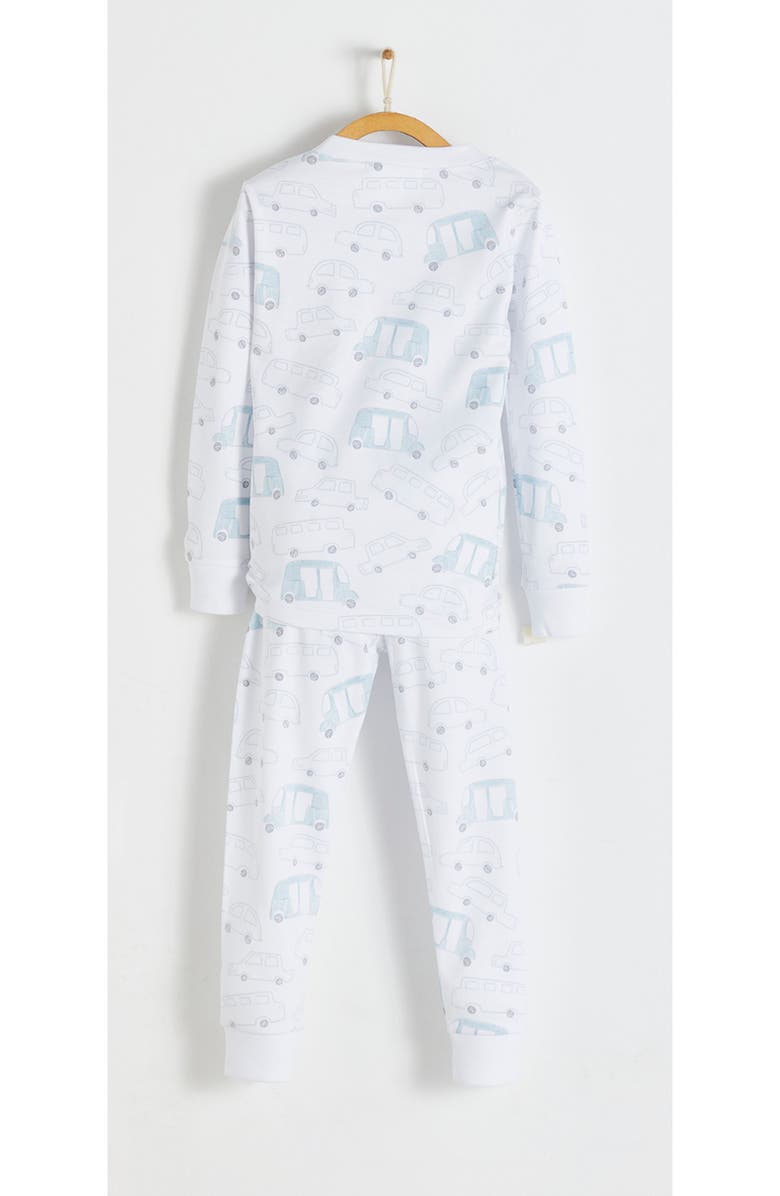 Babycottons Premium Peruvian Pima Cotton Tuc Snug Fit Long Pajama Set for Toddler, Alternate, color, Blue