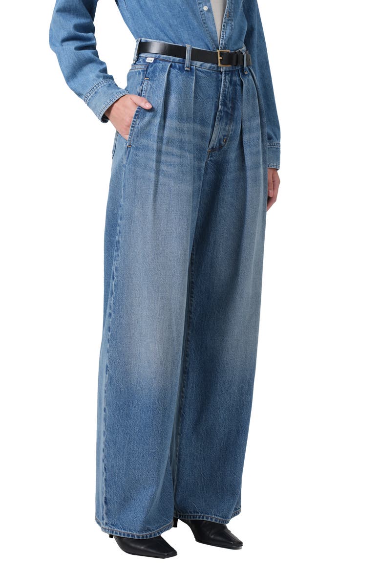 Petra Pleated Nonstretch Jeans, Alternate, color, NENSI