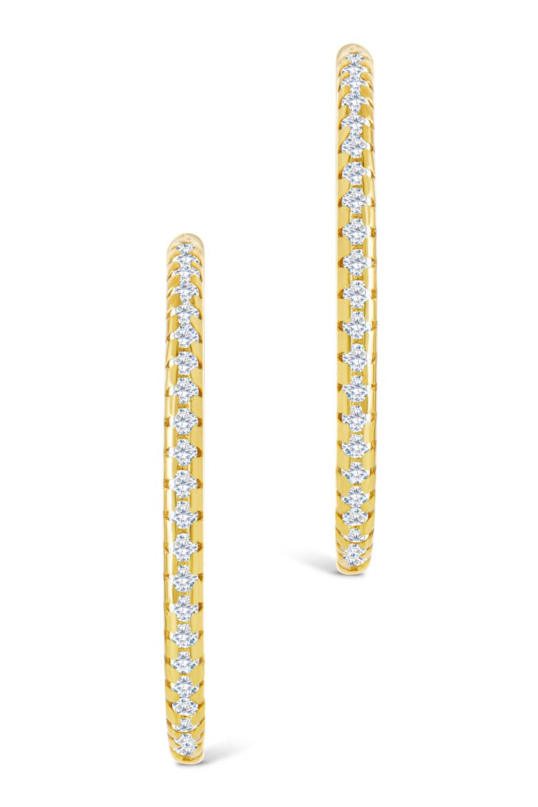 Lilia Cubic Zirconia Infinity Hoop Earrings, Alternate, color, GOLD