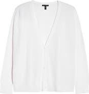 Eileen Fisher V-Neck Organic Linen & Organic Cotton Cardigan