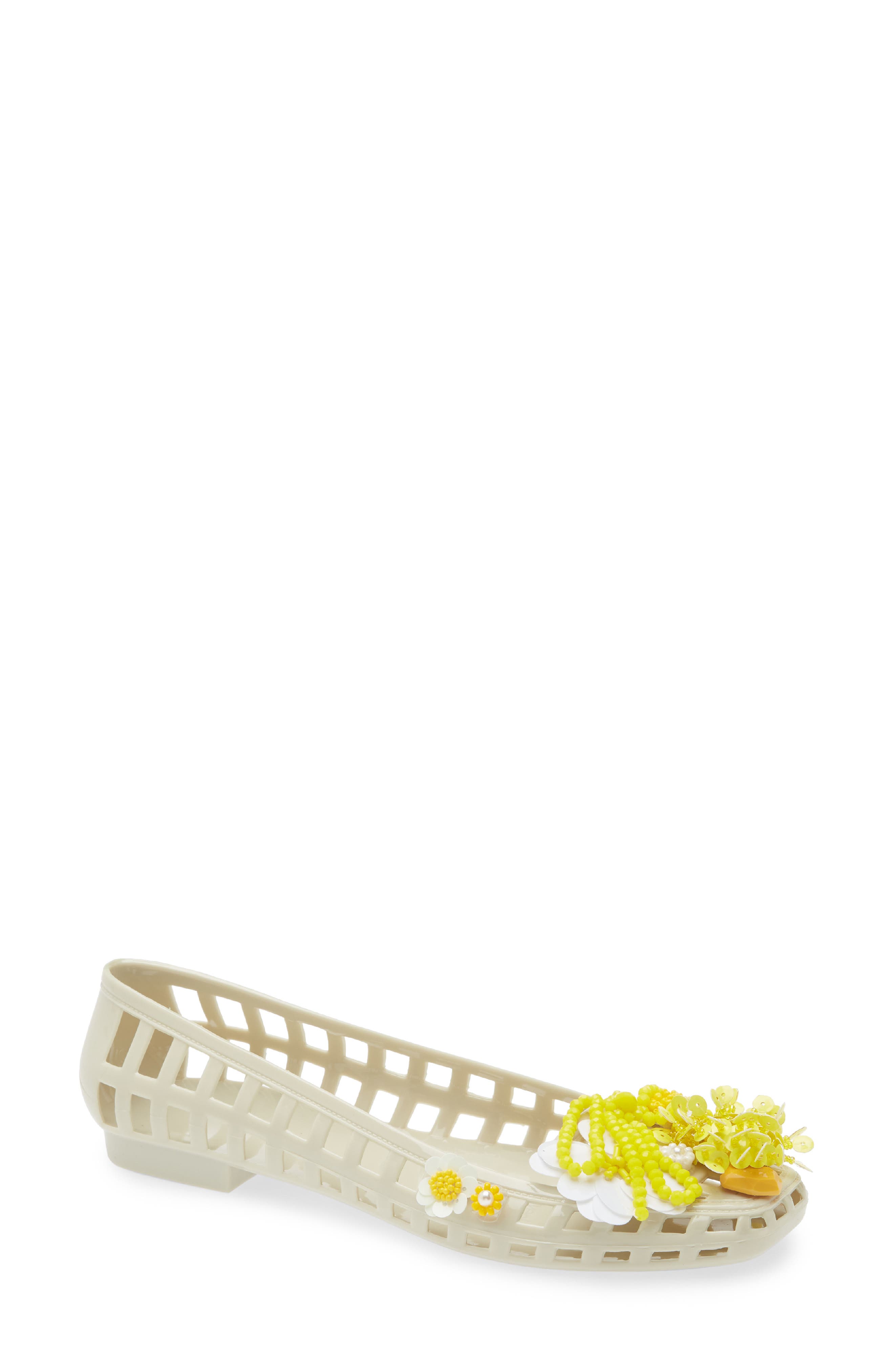 HEAVENLY JELLY Dazzla Jelly Ballet Flat, Main, color, Ivory