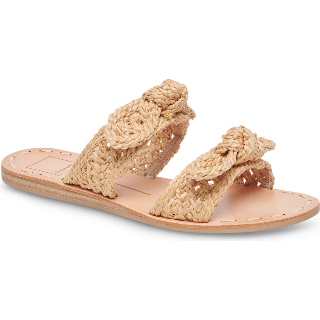 Dolce Vita Dinah Slide Sandal In Lt Natural Raffia
