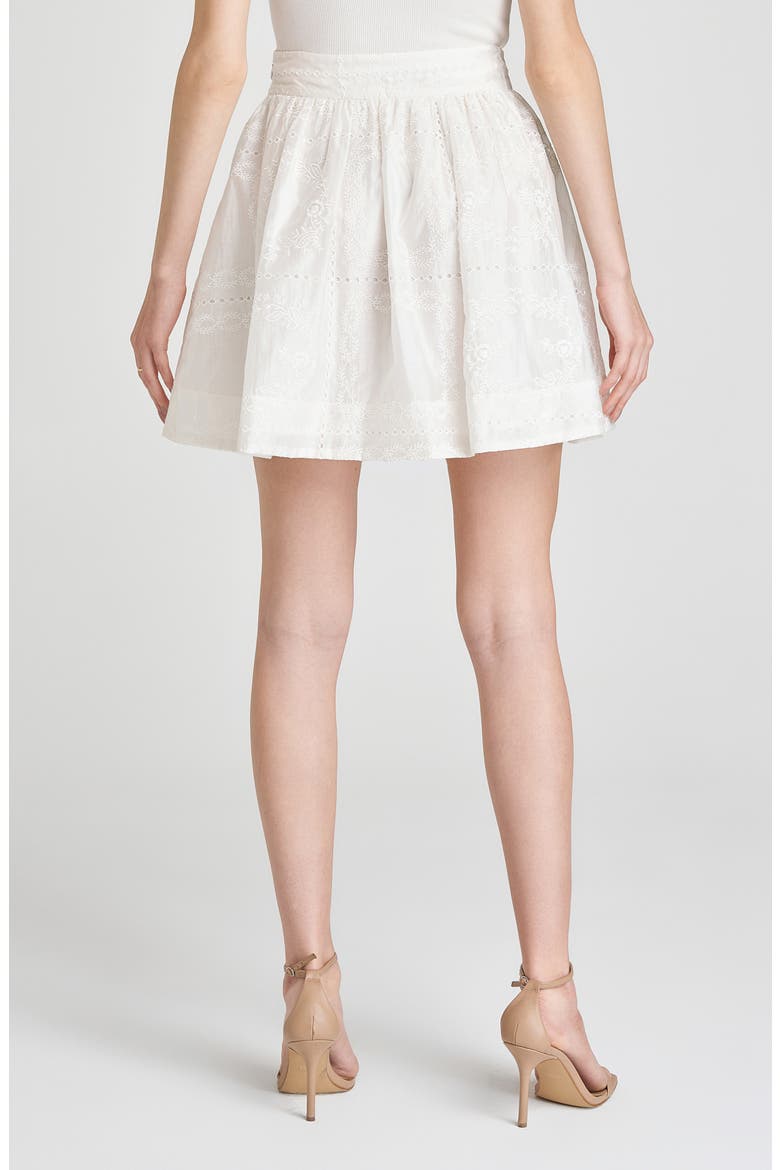 Rosalie Embroidered Miniskirt, Alternate, color, EGGSHELL