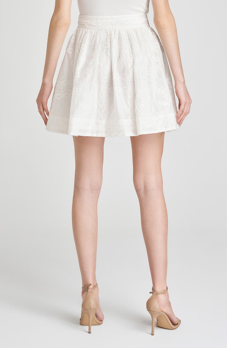 WAYF Rosalie Embroidered Miniskirt, Alternate, color, Eggshell