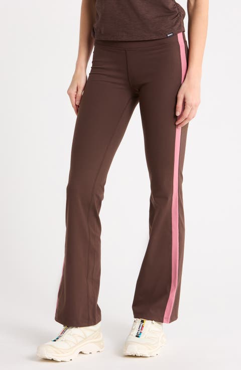 Side Stripe High Waist Flare Leggings