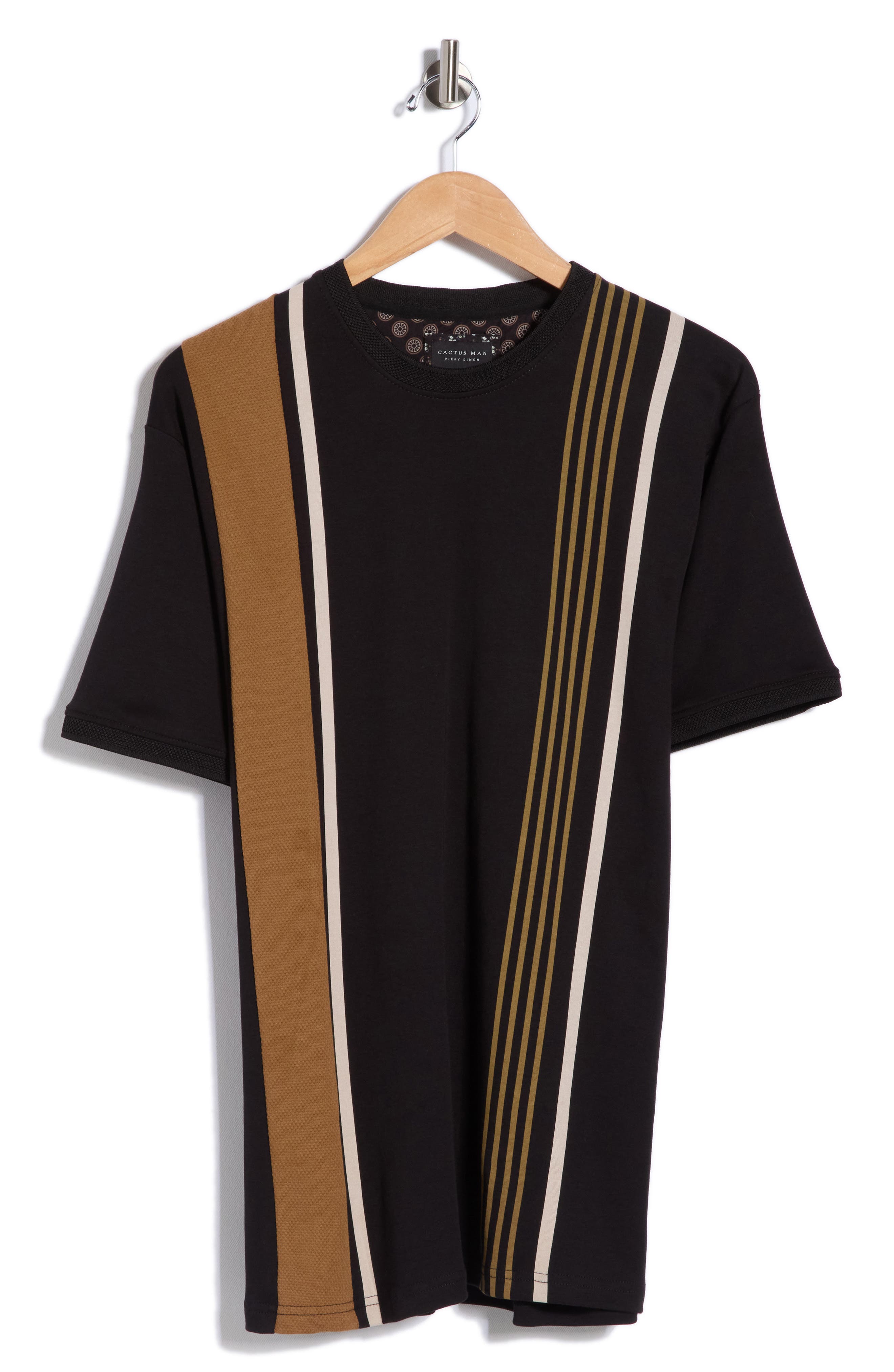 Cactus Man Textured Stripe Short Sleeve T-Shirt