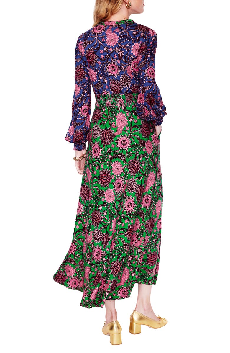 Boden Ivy Long Sleeve Smocked Midi Dress, Alternate, color, 