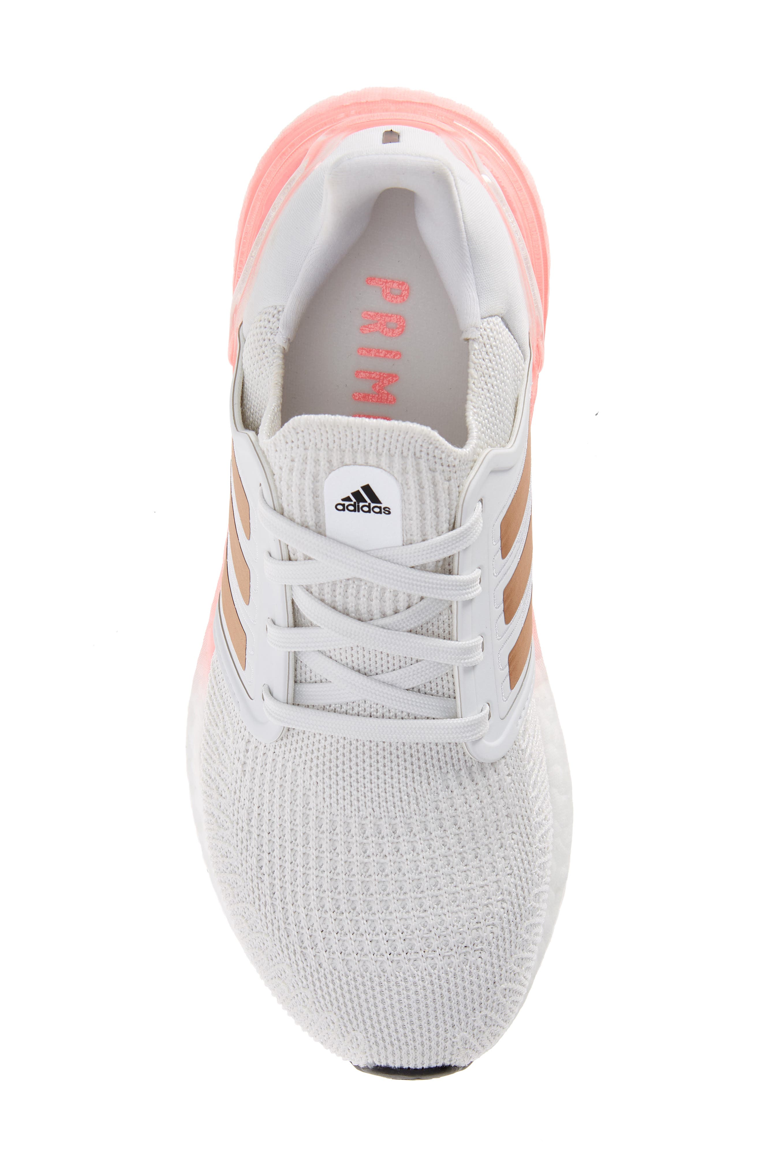 UltraBoost 20 Running Shoe, Alternate, color, CRYSTAL WHITE/ COPPER / RED