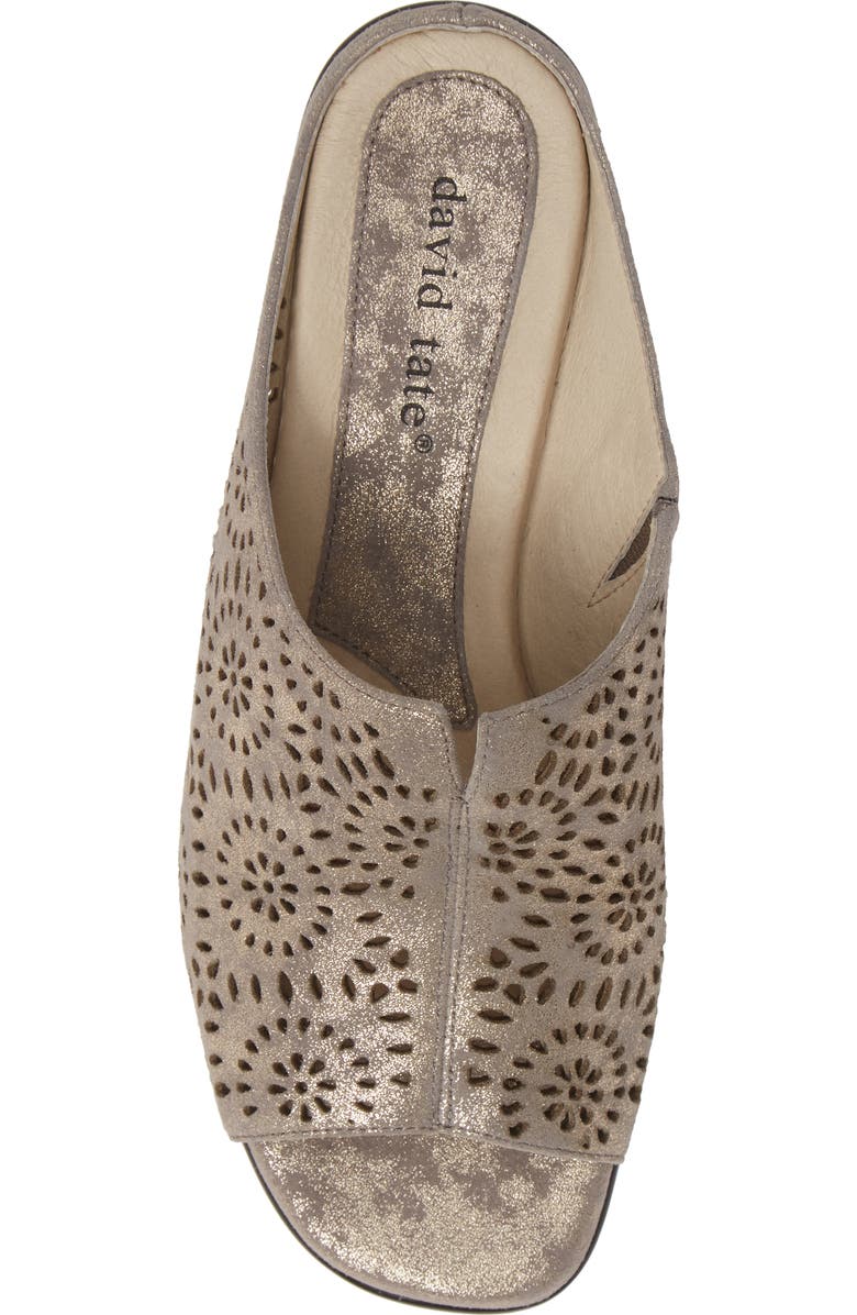 David Tate Sublime Wedge Sandal, Alternate, color, Pewter Antique Leather