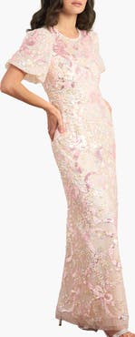 Needle & Thread Dancing Ribbon Puff Sleeve Gown