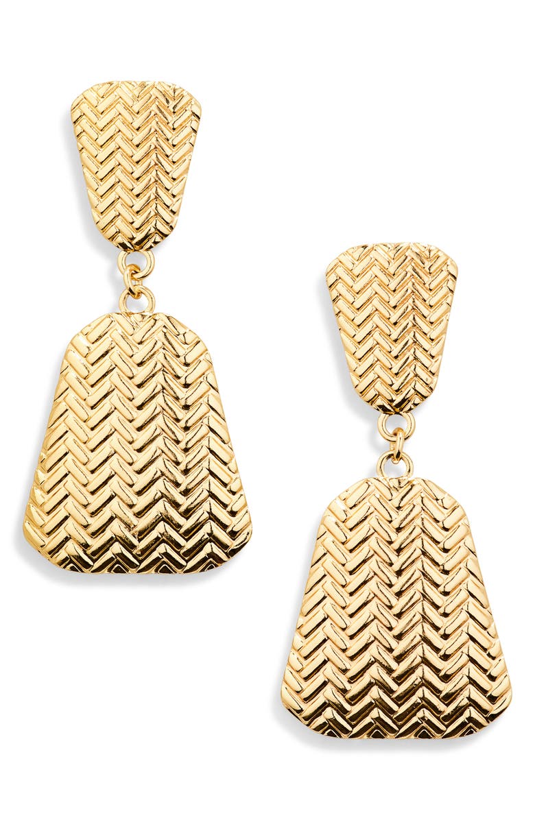 AREA STARS Textured Drop Earrings, Main, color, Gold