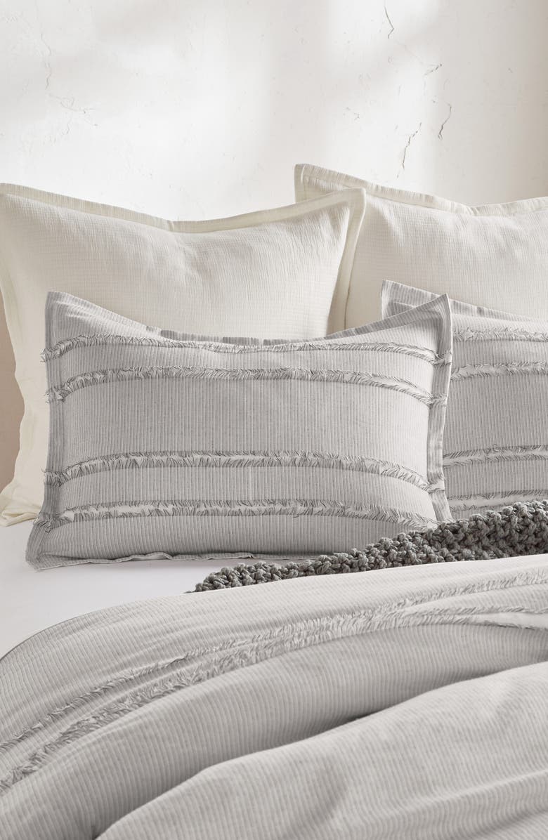 DKNY Fringe Stripe Duvet Cover & Sham Set, Alternate, color,