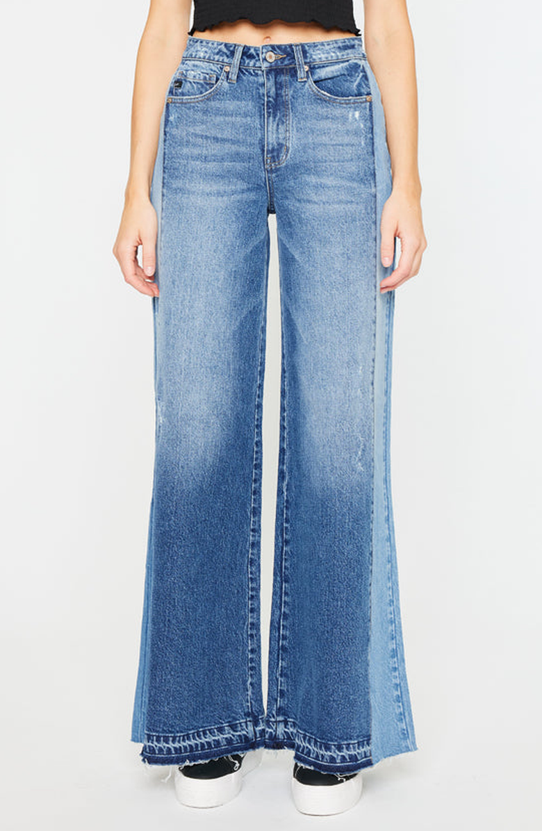 KanCan Clover High Rise Wide Leg Jeans, Main, color, Medium Wash