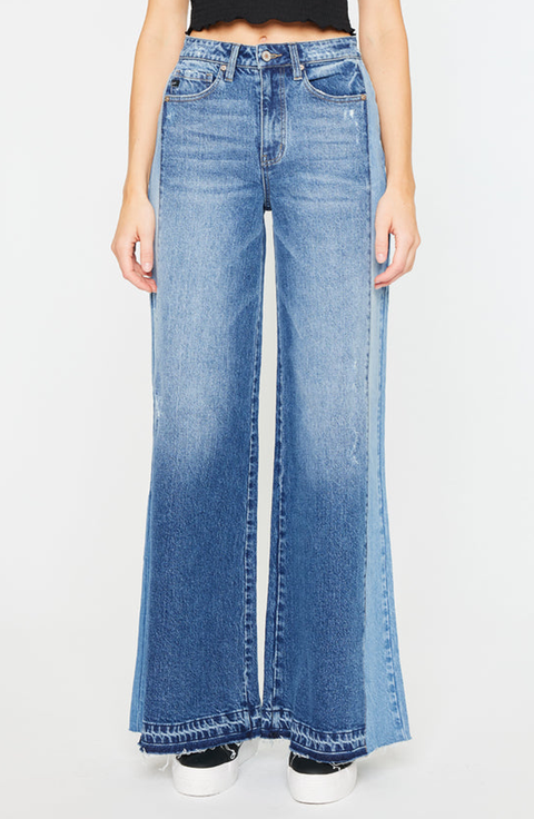 Clover High Rise Wide Leg Jeans