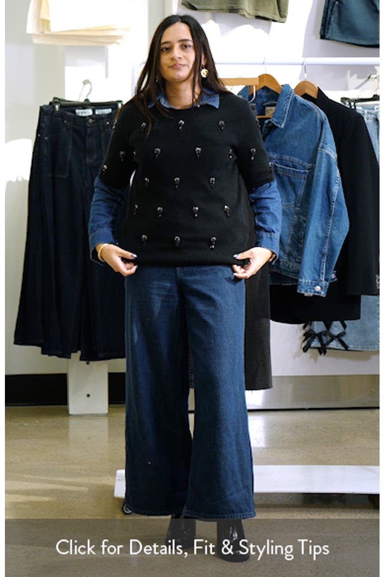 Embellished Short Sleeve Wool & Cashmere Sweater video