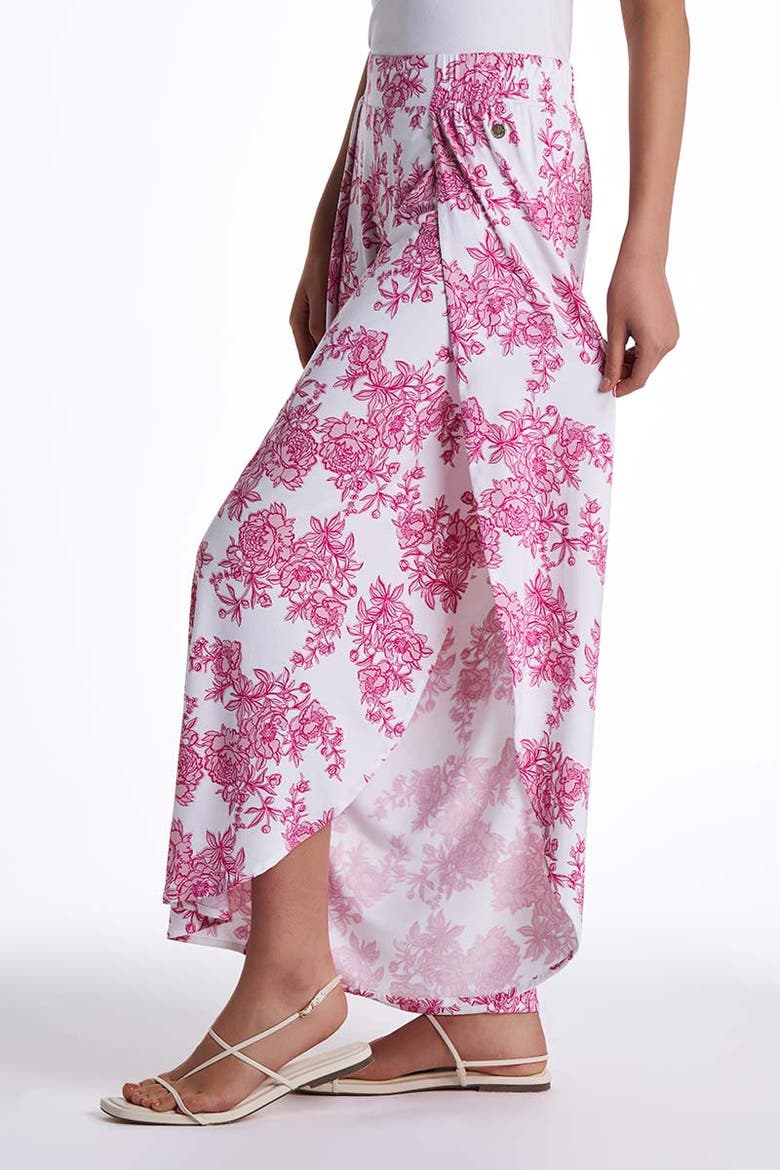 Women's Lynsu Wide Leg Pants with Overlap Detail, UPF 50+ Sun Protection, Alternate, color, Fuchsia Pink