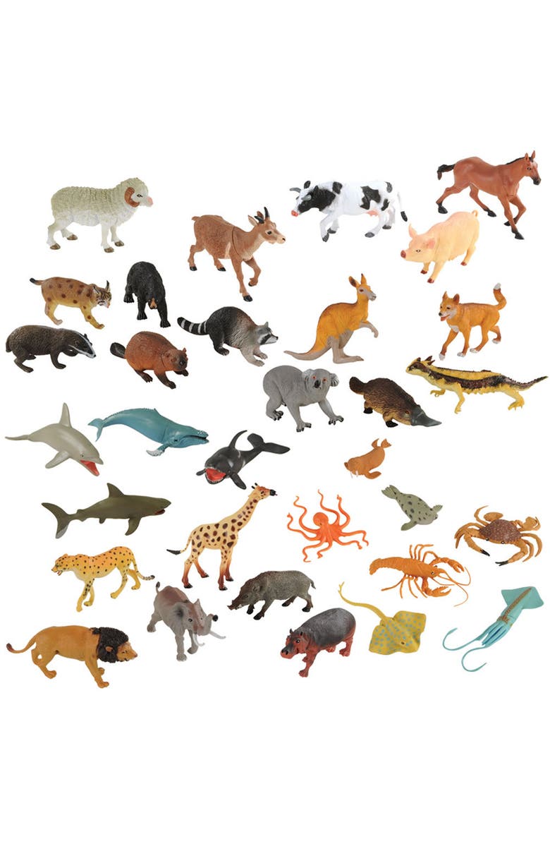 Kaplan Early Learning Company Wildlife Animals Collection - Set of 32, Main, color, Multicolored