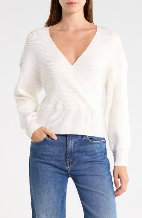 Ribbed Wrap Sweater