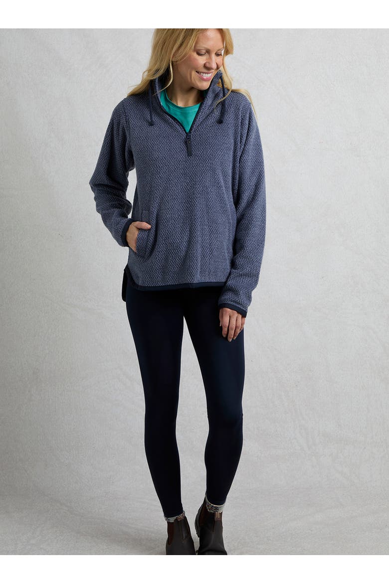 Odina 1/4 Zip Zig Zag Fleece, Alternate, color, Dark Blue