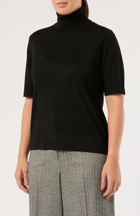 Radice Virgin Wool Short Sleeve Turtleneck Sweater