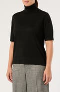 Marina Rinaldi Radice Virgin Wool Short Sleeve Turtleneck Sweater