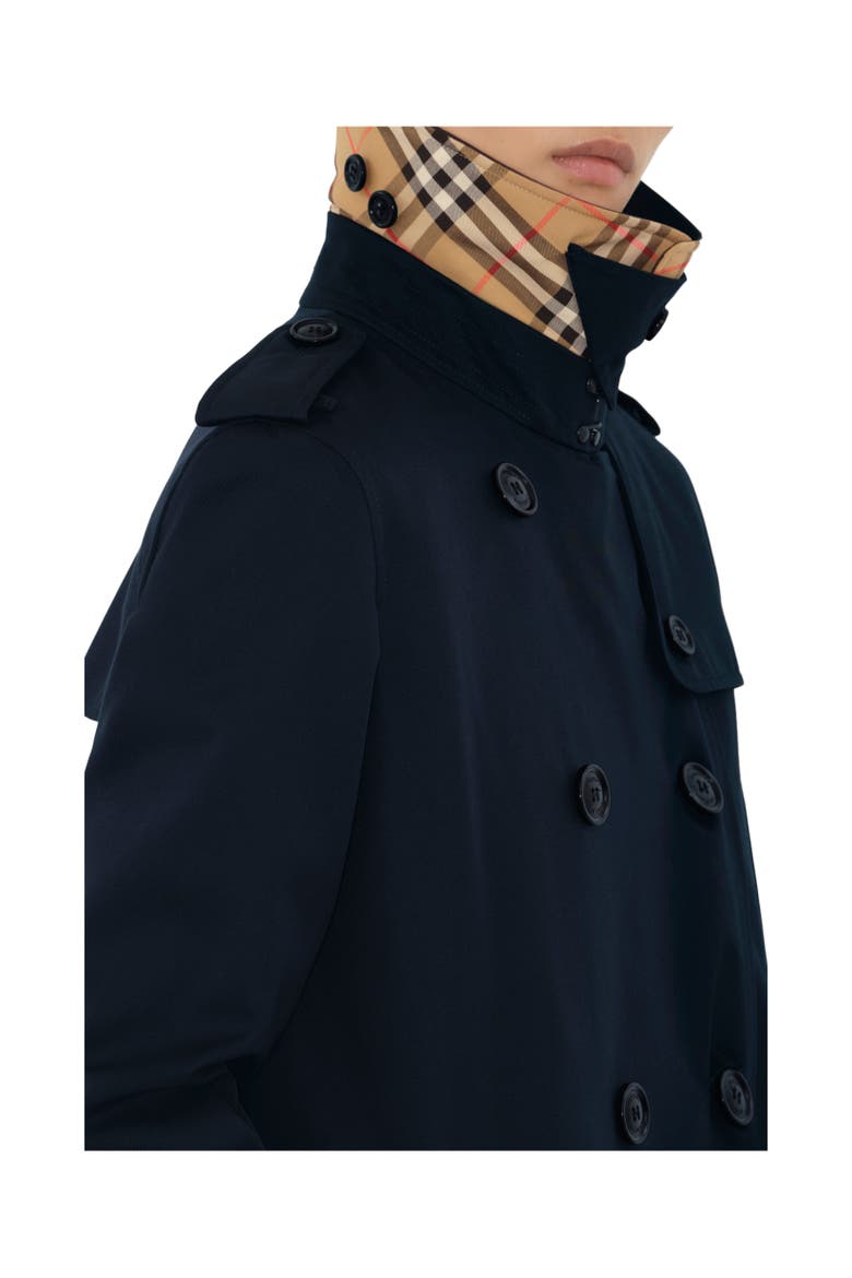 Short Kensington Heritage Trench Coat, Alternate, color, Coal blue