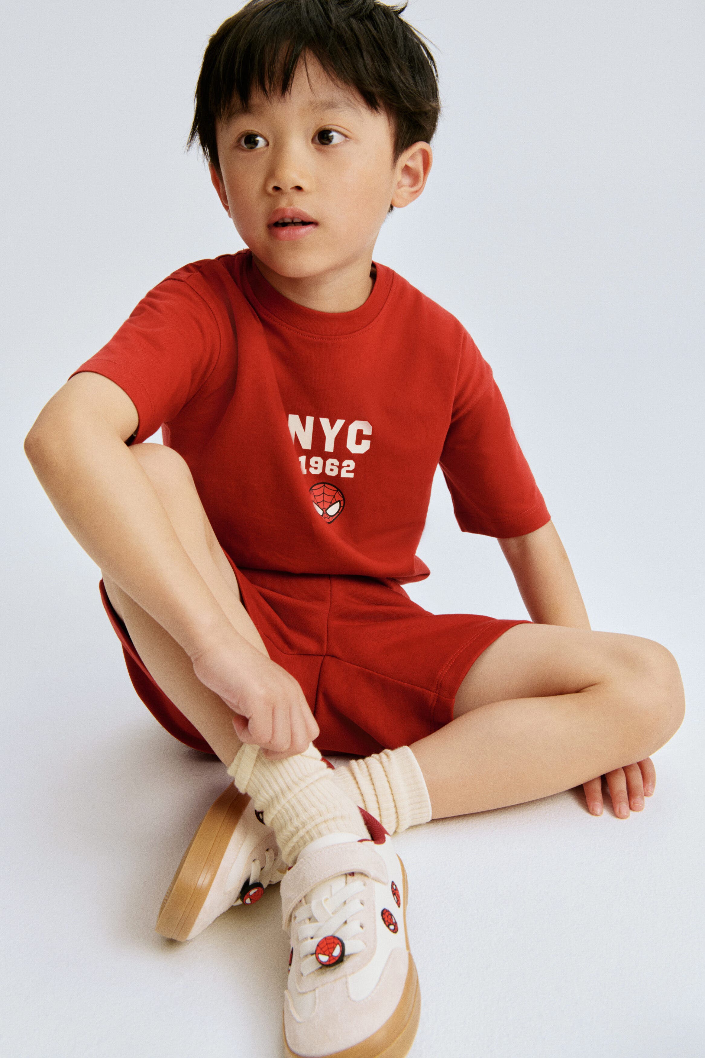 H&M Motif-detail Barefoot Trainers, Alternate, color, White/Spider-Man