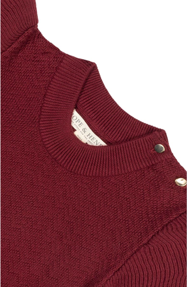 Hope & Henry Baby Girls' Organic Flutter Sleeve Sweater Dress, Infant, Alternate, color, 