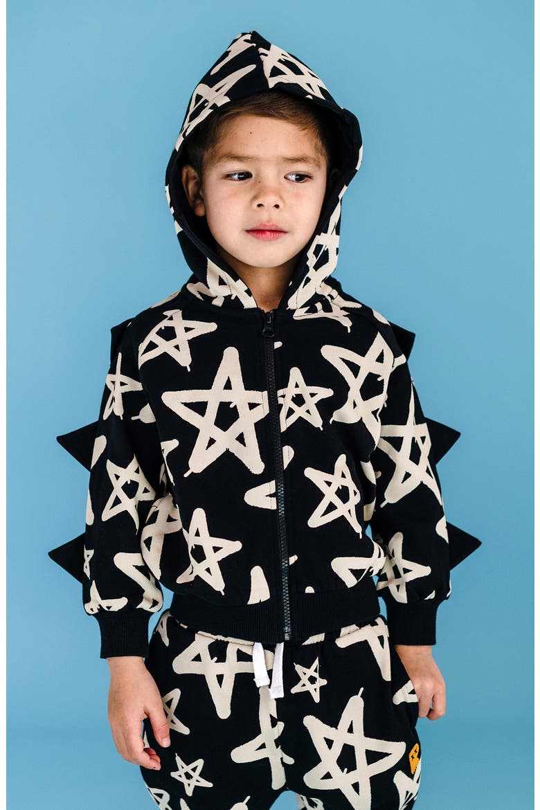 Kids' Graffiti Star Zip Hoodie, Alternate, color, GRAFFITI
