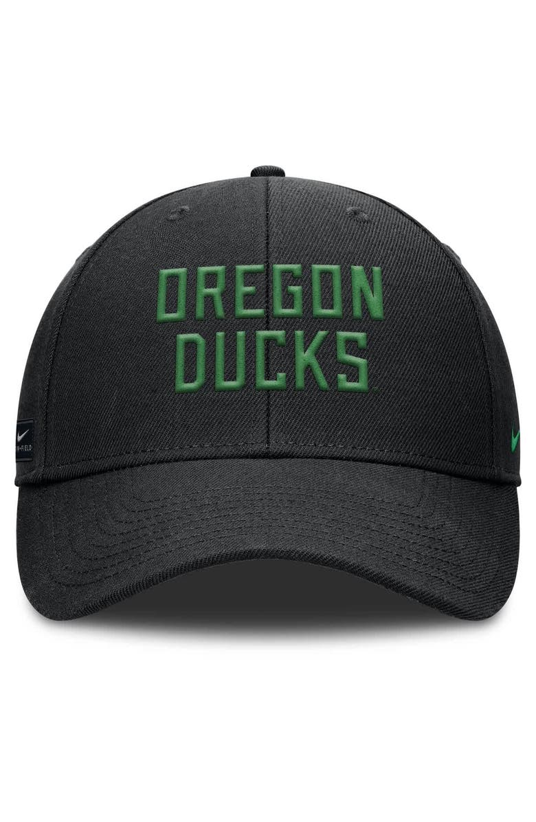 Nike Men's Nike  Black Oregon Ducks Rise Practice Adjustable Hat, Alternate, color, 