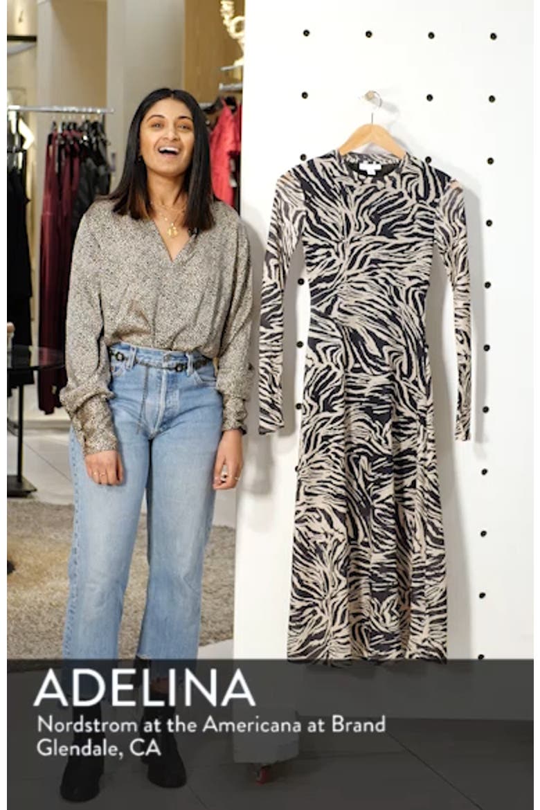 Zebra Mesh Midi Dress video