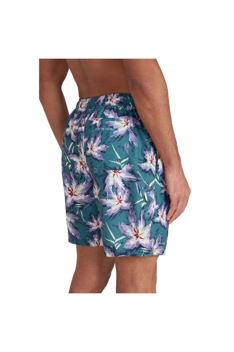 Deep Dive Floral Board Shorts, Alternate, color, Green