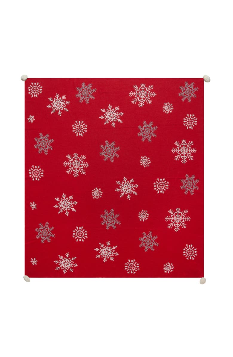 C&F Home Snowflake Throw, Alternate, color, Red