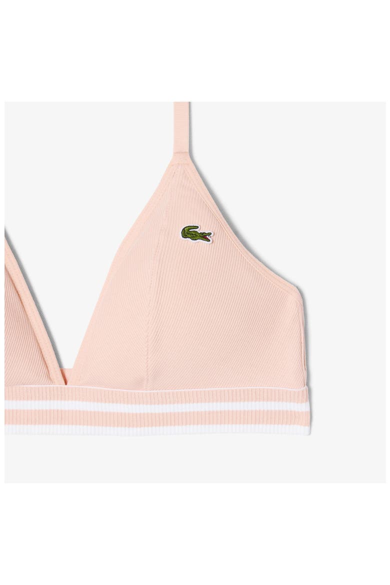 Cotton Blend Rib Triangle Bralette, Alternate, color, BISTRE