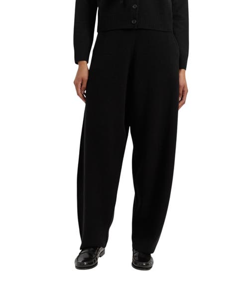 Wool-cashmere Barrel Pants