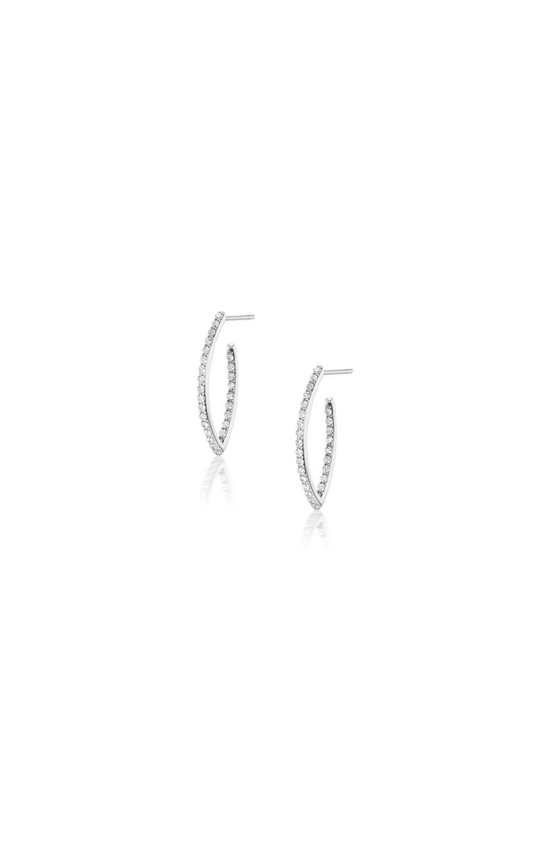 Sheryl Lowe Diamond Baby Marquis Earring, Main, color, Sterling Silver