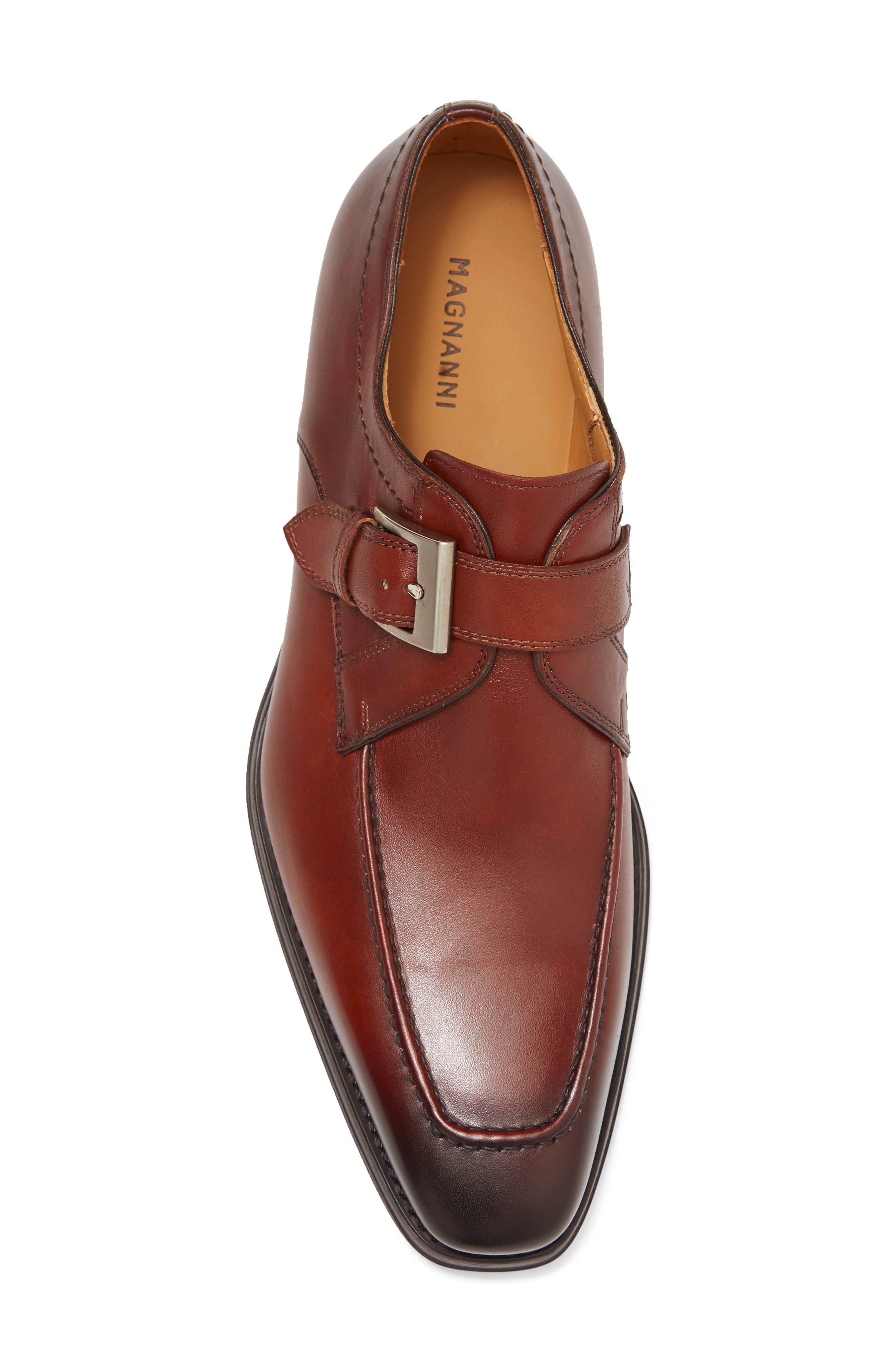 Magnanni Mauricios Monk Strap Loafer - Wide Width Available, Alternate, color, Cognac