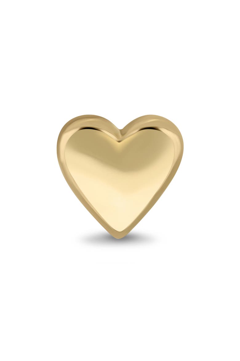 14K Yellow Gold Heart Stud Earrings, Alternate, color, GOLD