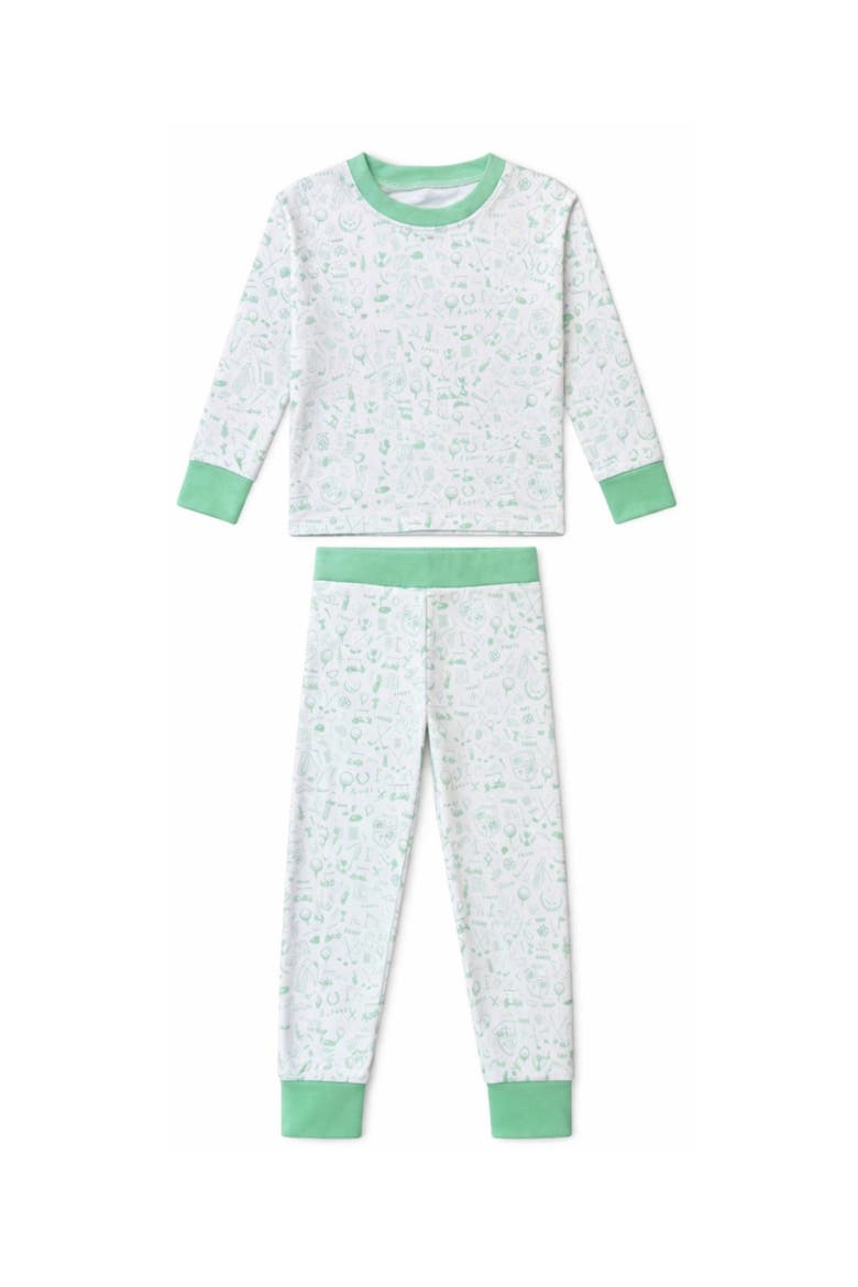 Golf Print 2-Piece Cozy Lounge Set, Main, color, Green/White
