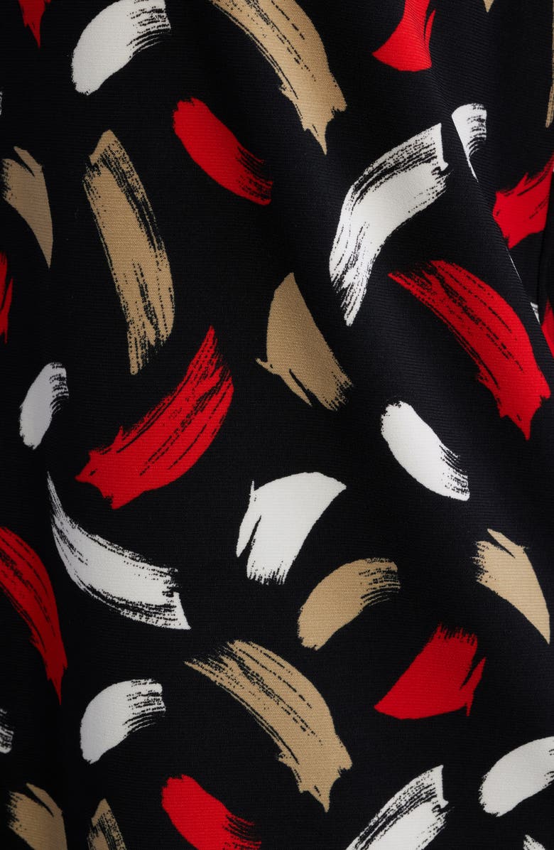 Anne Klein Brush Stroke Print Pleat Neck Shell, Alternate, color, 