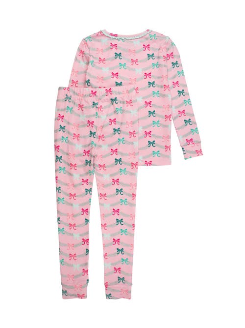 Rufflebutts Modal Blend Ruffle Long Sleeve Pajama Set In Multi
