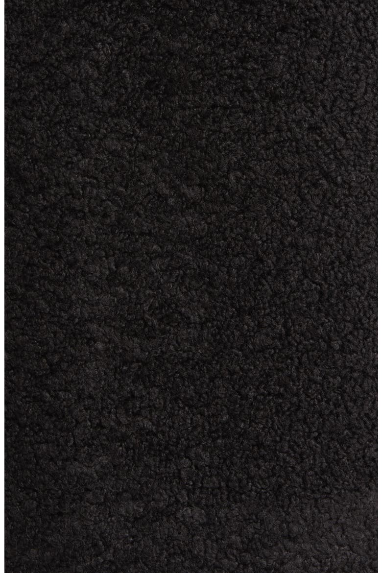 Kyliefilucca Long Teddy Coat, Alternate, color, BLACK
